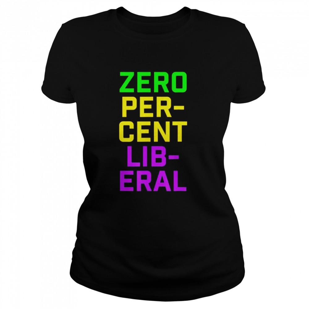 Mardi Gras Zero Percent Liberal Conservative Parade Beads T- Classic Women's T-shirt