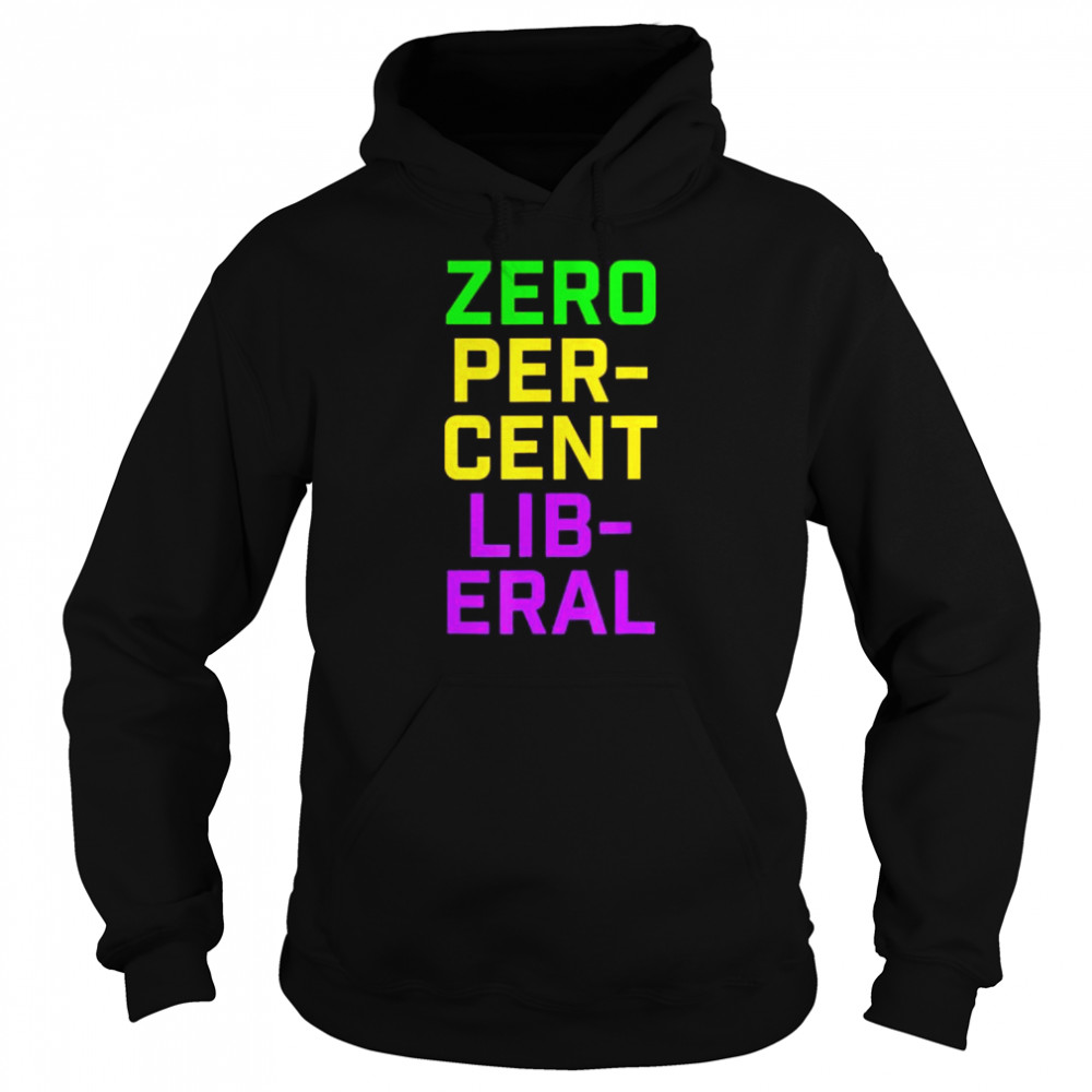 Mardi Gras Zero Percent Liberal Conservative Parade Beads T- Unisex Hoodie