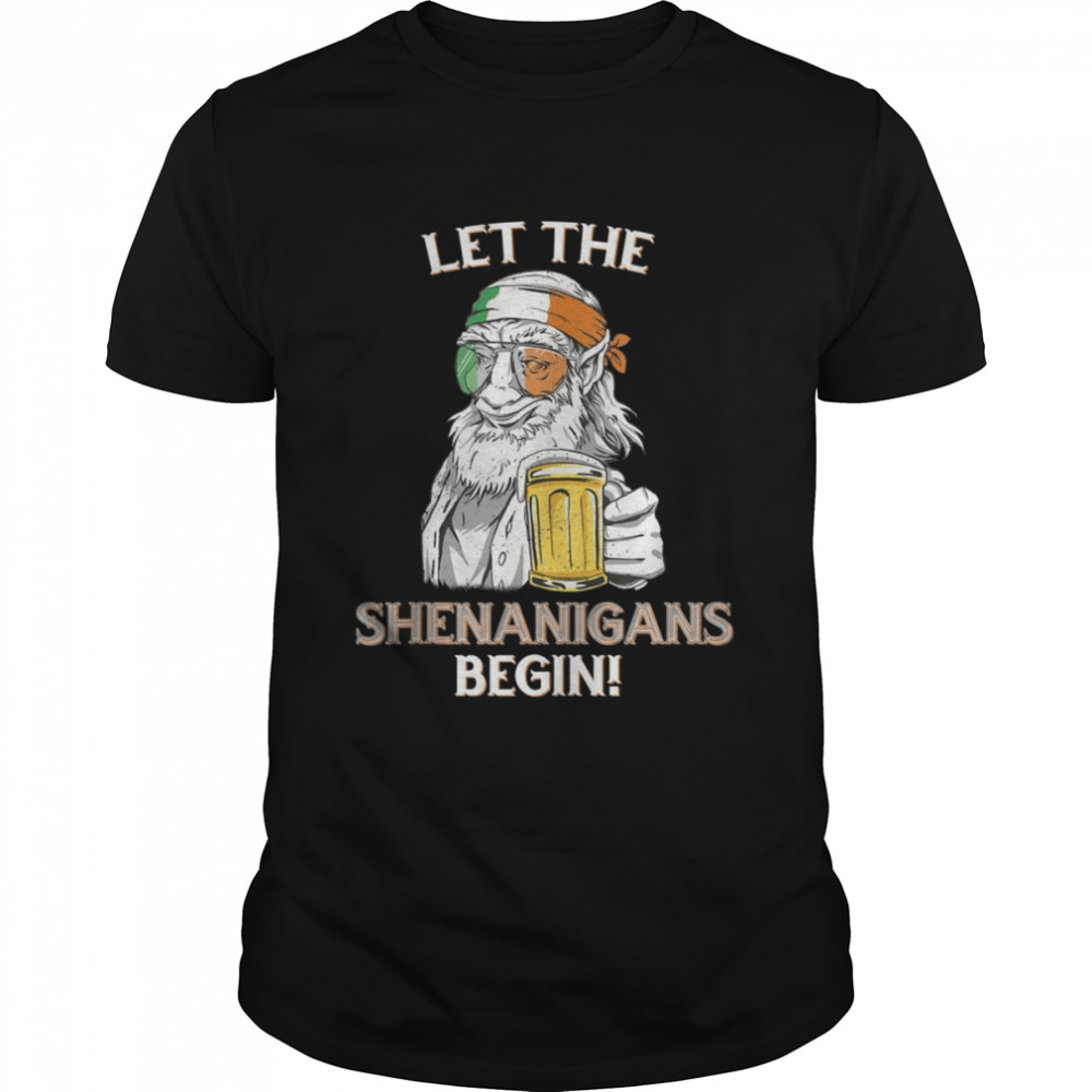 Let The Shenanigans Begin Shirt Cheeky Leprechaun St Patrick Shirt