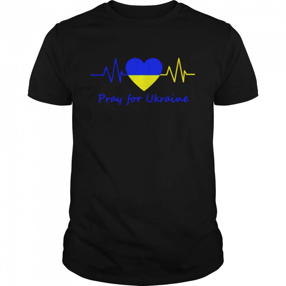 Pray For Ukraine Heartbeat Shirt