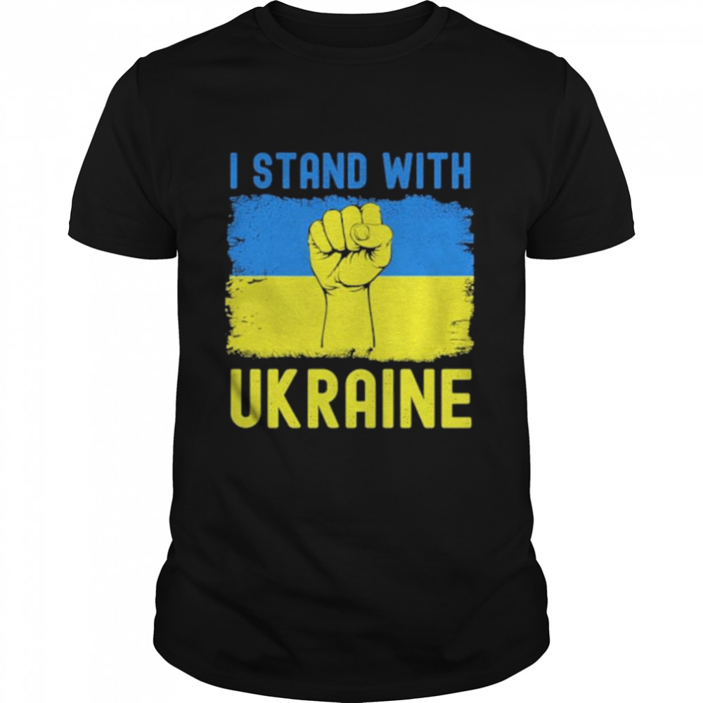 Support I Stand With Ukraine Ukrainian Flag T-Shirt