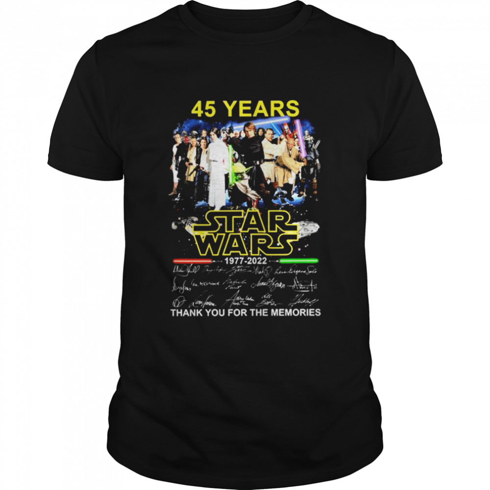 45 Years Star Wars 1977 – 2022 Signatures Thank You For The Memories shirt Classic Men's T-shirt