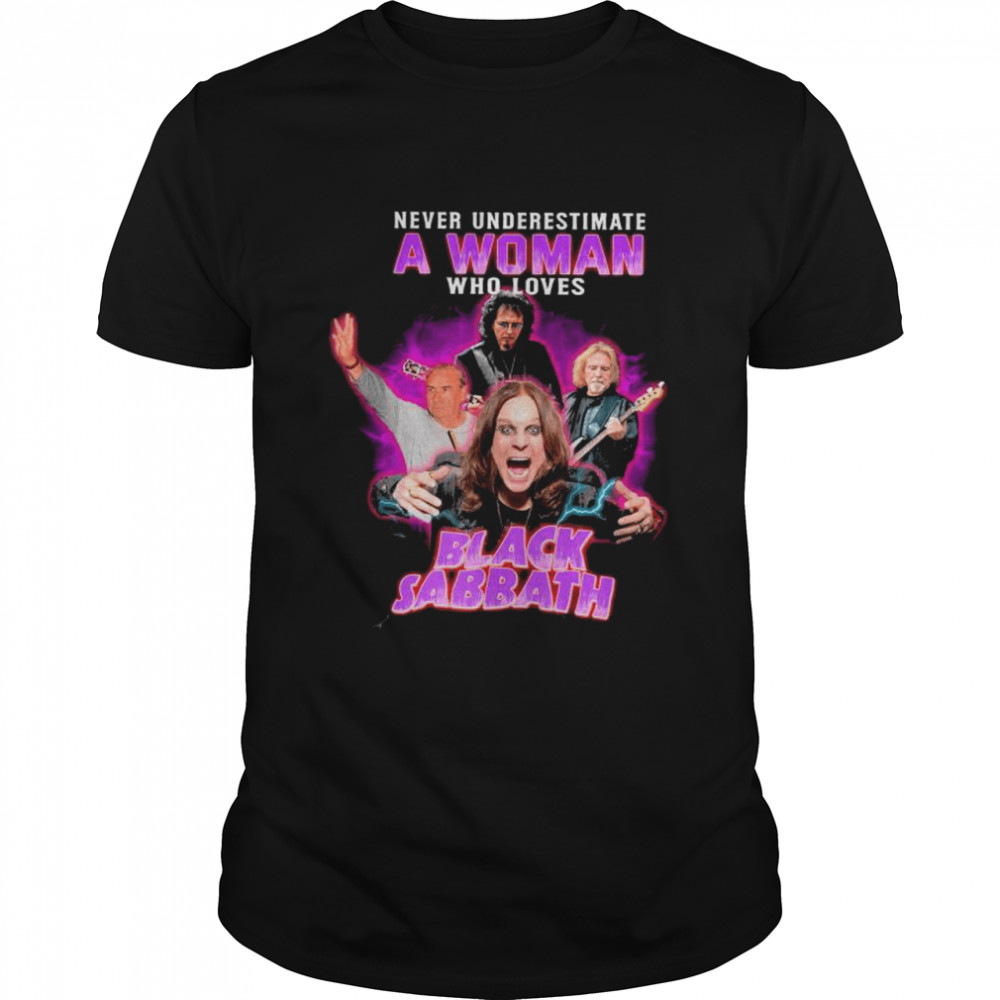 Never Underestimate A Woman Who Loves Black Sabbath shirt Classic Men's T-shirt