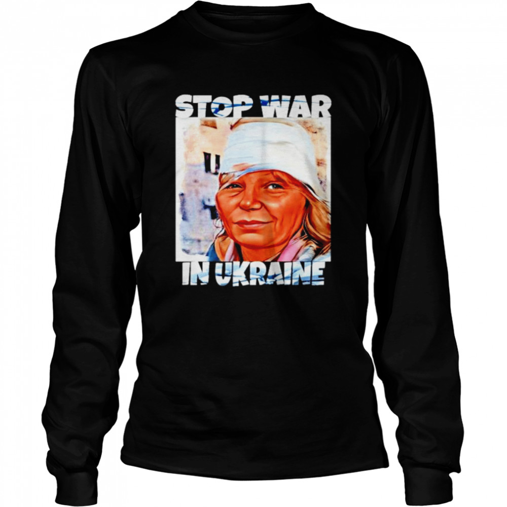 Olena Kurilo stop war in Ukraine graphic shirt Long Sleeved T-shirt