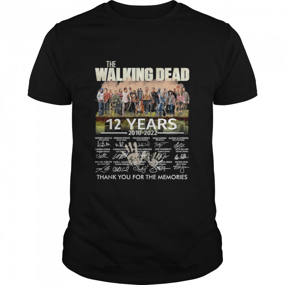 The Walking Dead 12 Years 2010-2022 Signature Thank You For The Memories Classic Men's T-shirt