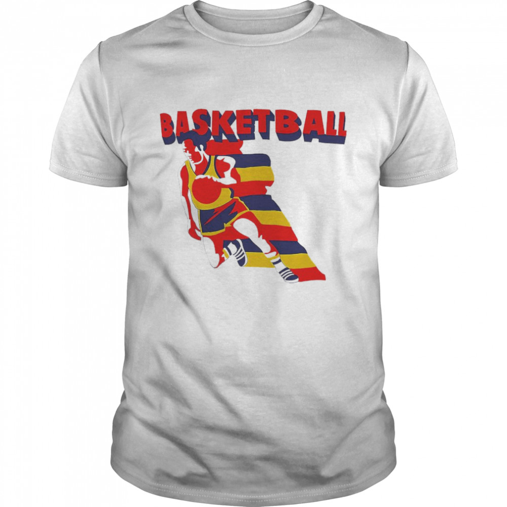 Basketball Man Colorful Art  Classic Men's T-shirt