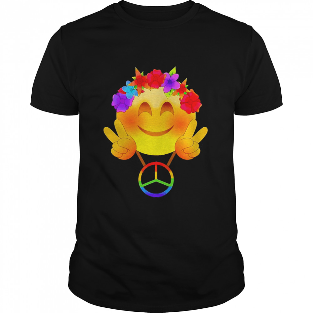 Hippie 60S And 70S Smiley Peace Flower Love Power Shirt
