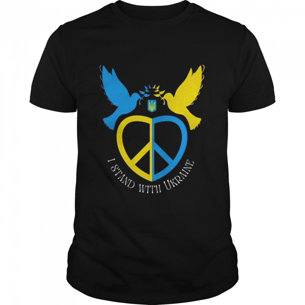 Ukraine freedom and peace dove stand with ukraine shirt