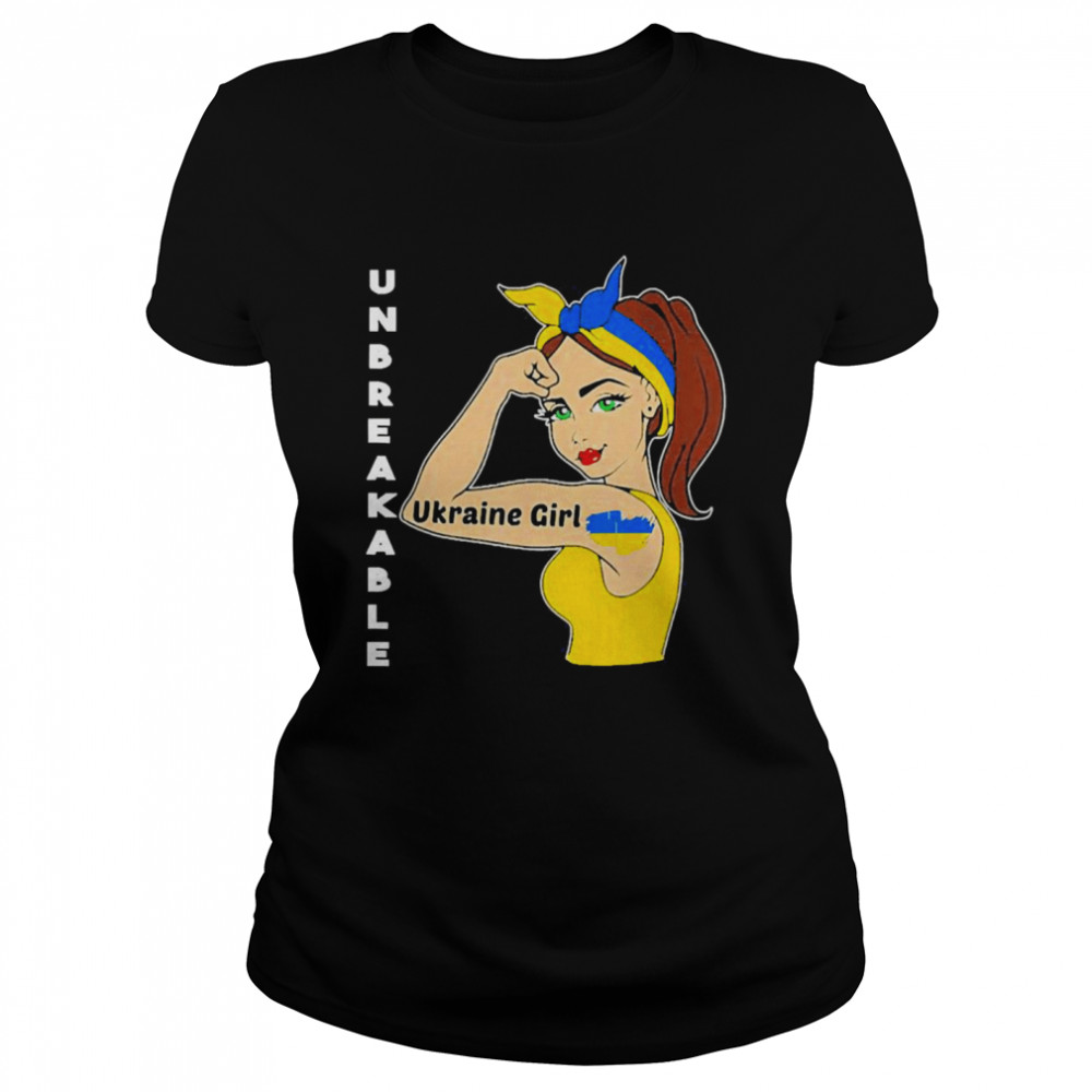 Ukraine Strong Girl Unbreakable  Classic Women's T-shirt