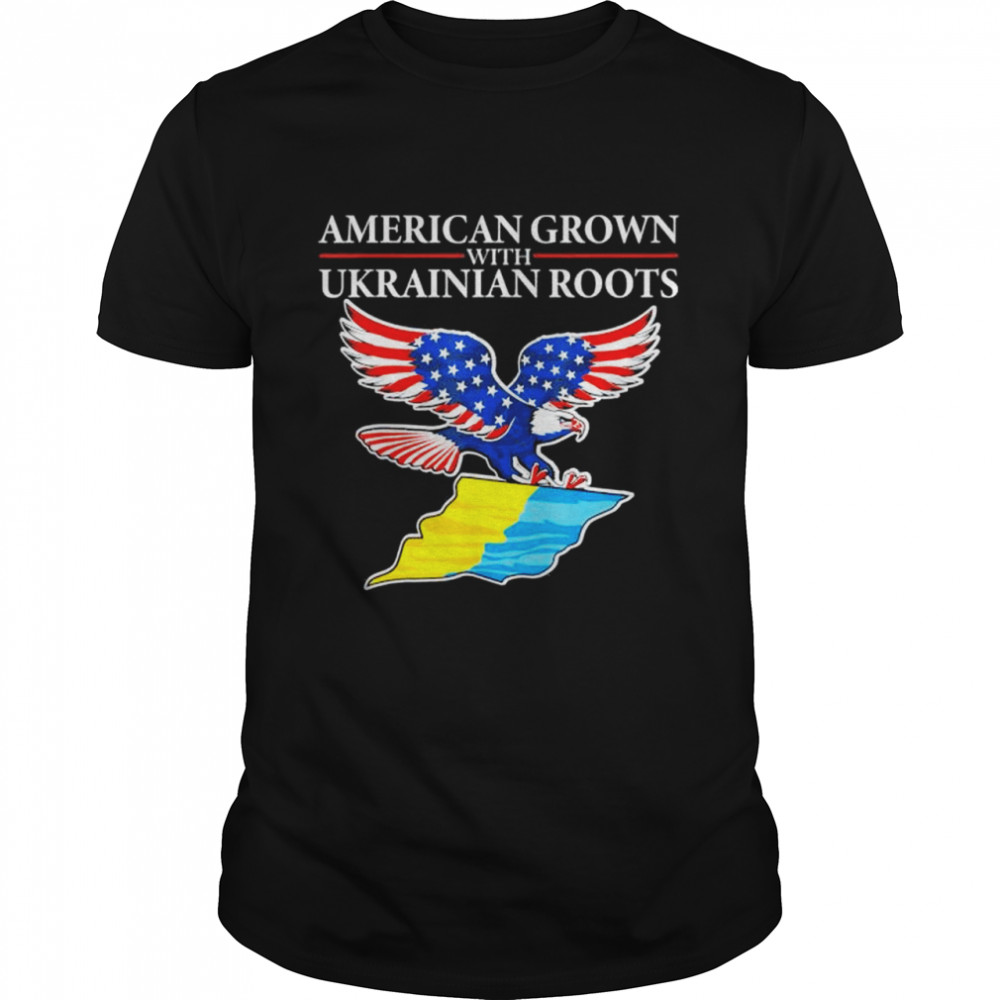 American Grown With Ukrainian Root I Support Ukraine Peace Ukraine shirt Classic Men's T-shirt