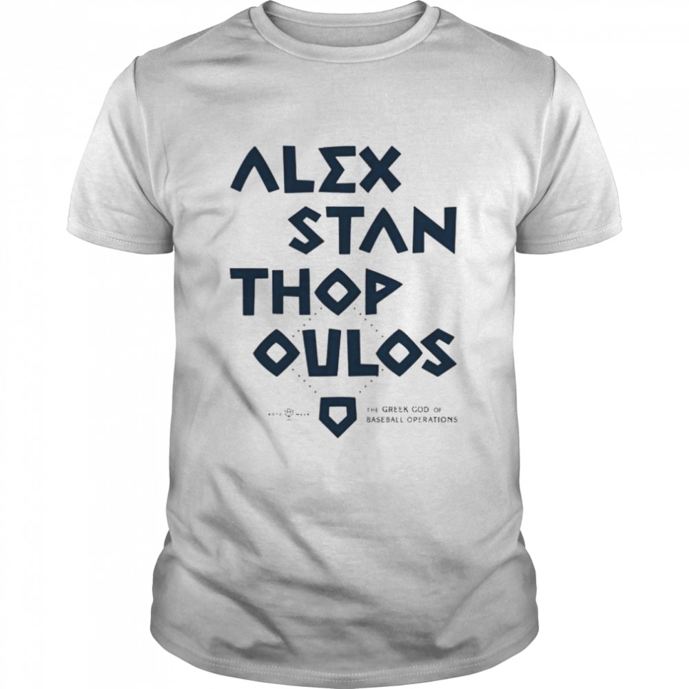 Aex stanthopoulos the greek god of baseball operations shirt