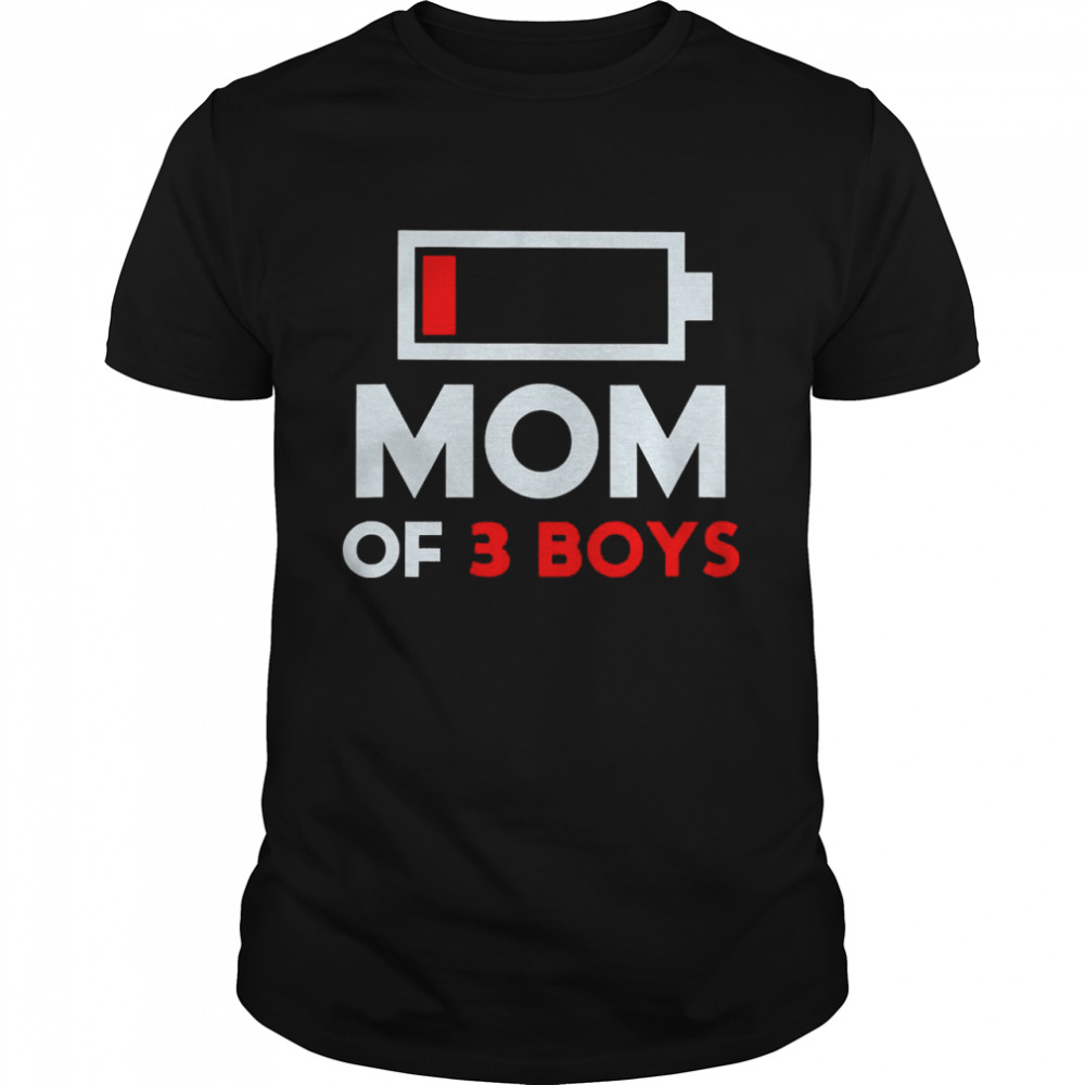 Family Lover Mom Of 3 Boys Shirt