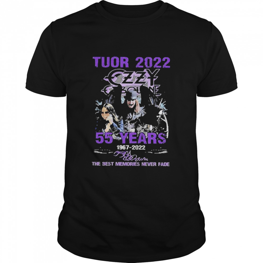 Ozzy Osbourne Tour 2022 55 Years 1967 2022 The Best Memories Never Fade Signature Shirt