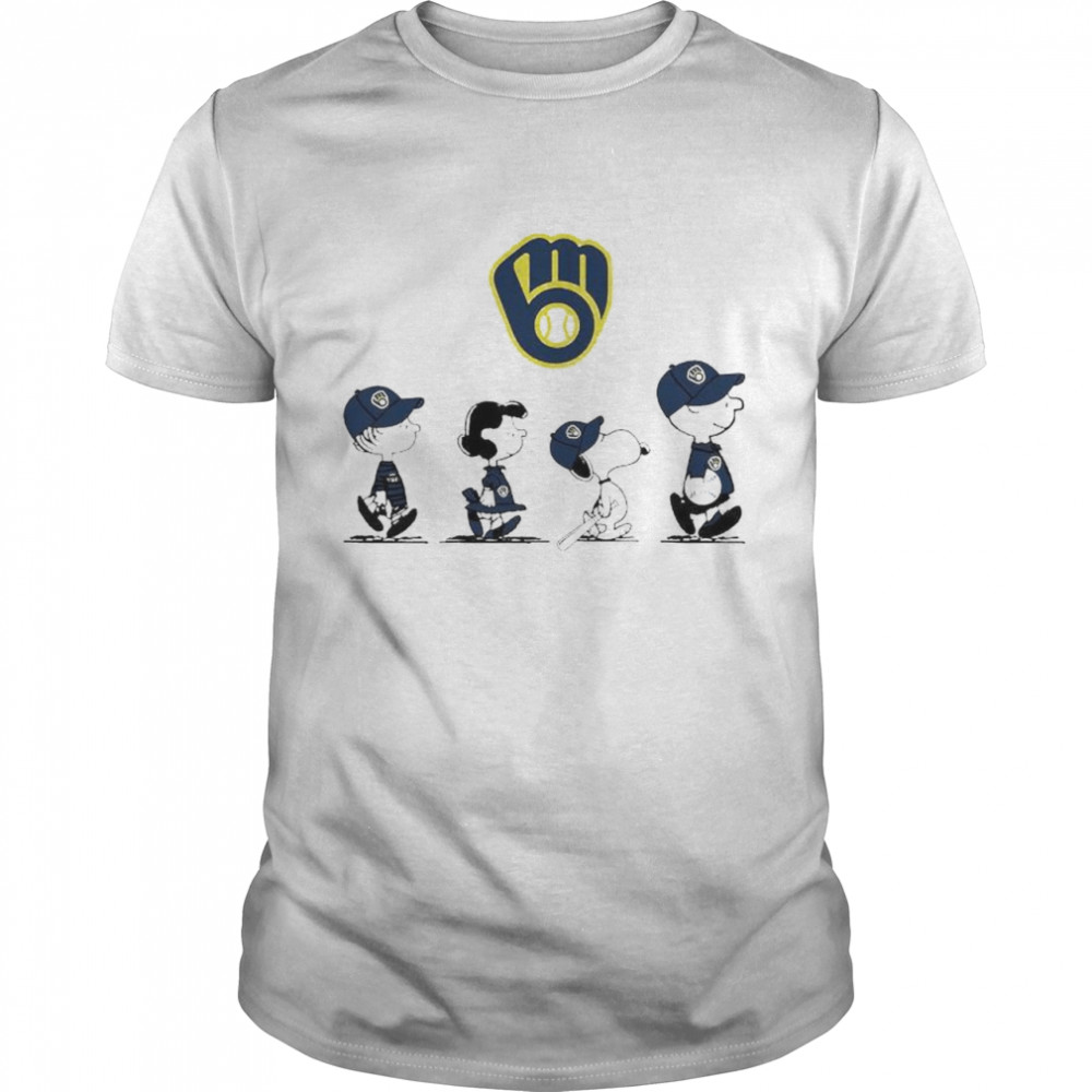 Peanuts Characters Milwaukee Brewers Shirt