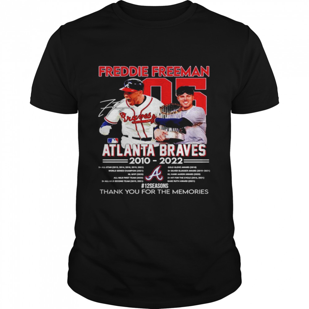 Thank You Freddie Freeman Atlanta Braves Signature T-shirt - Kingteeshop