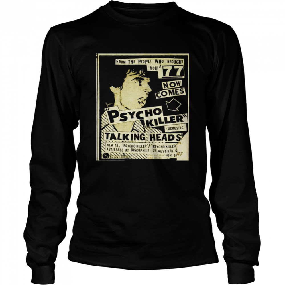Psycho Killer talking heads vintage poster shirt - Kingteeshop