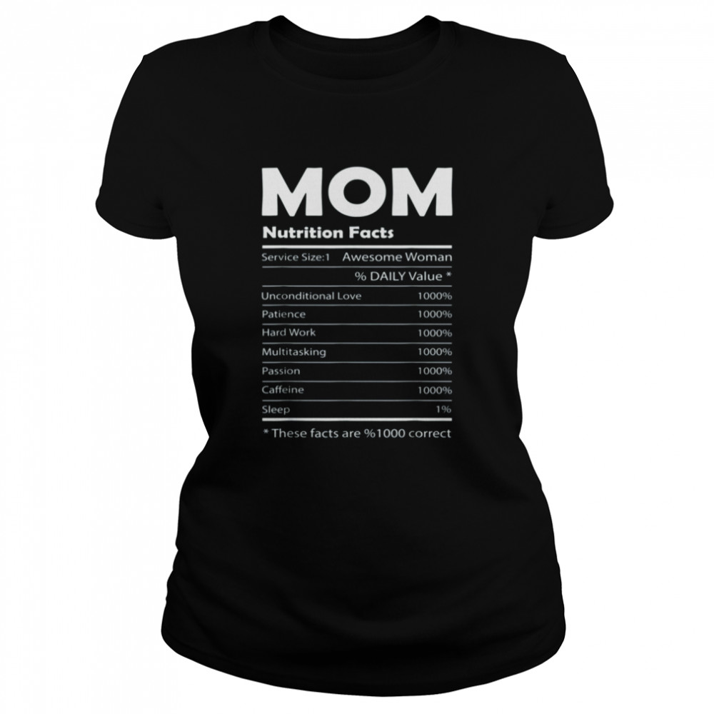 Mother's Day Mom Nutrition Facts T- Nice Mother's Day Classic Women's T-shirt