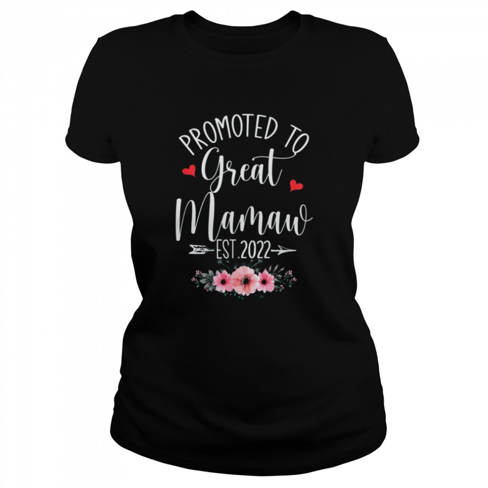 Promoted To Great Mamaw Est 2022 Mothers Day T- Classic Women's T-shirt