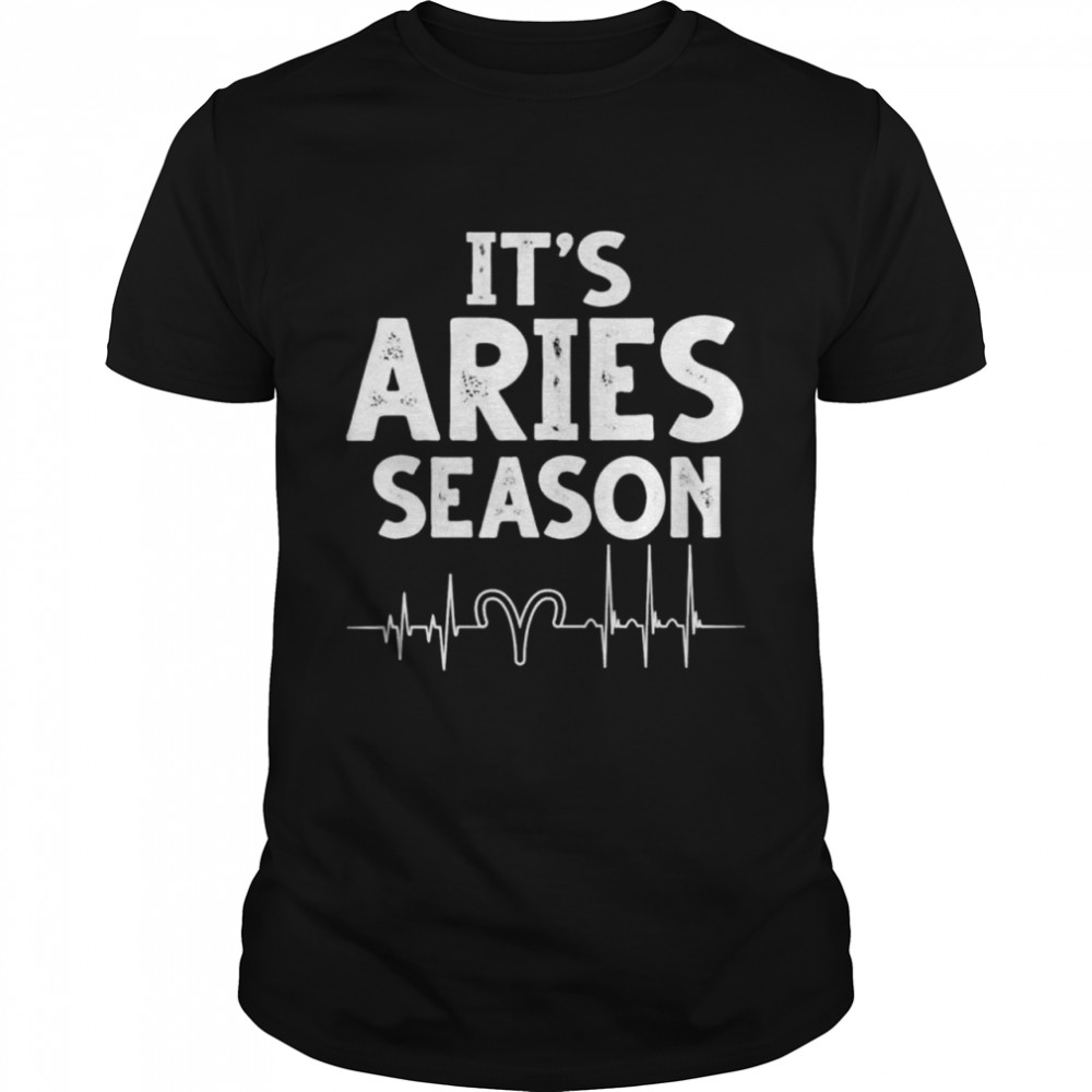 Aries heartbeat March April astrology Aries Zodiac sign shirt Classic Men's T-shirt