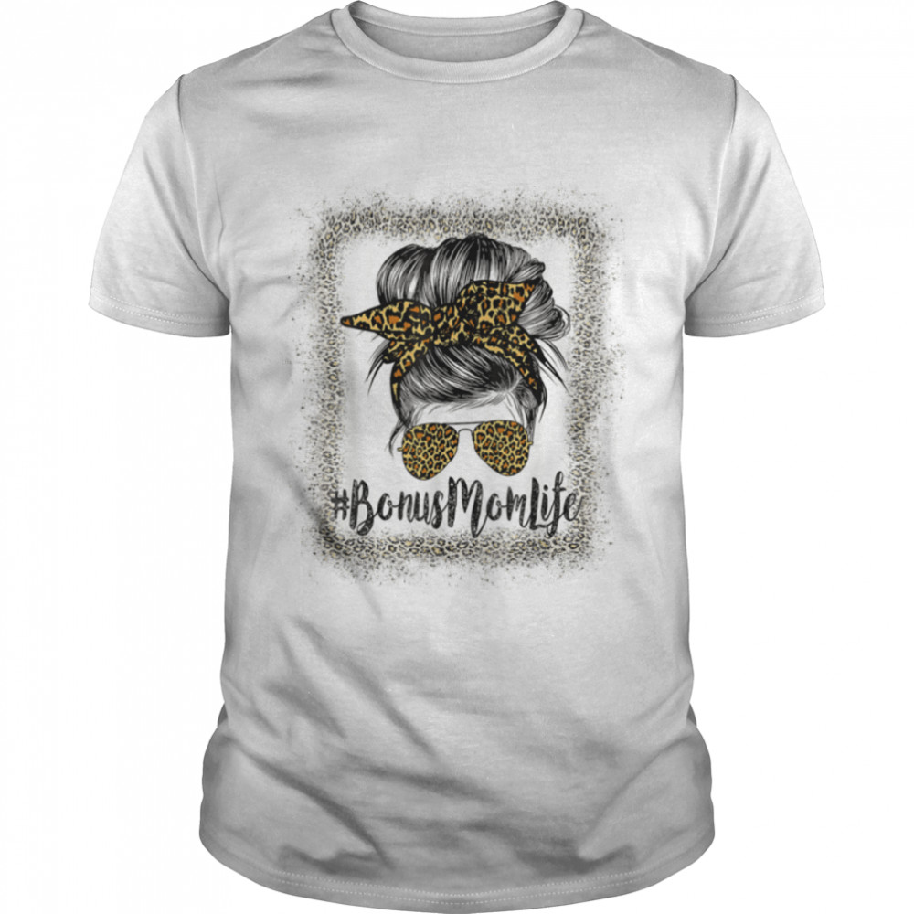 Bonus Mom Life Hair Bandana Glasses Leopard Mother's Day T T T- Classic Men's T-shirt