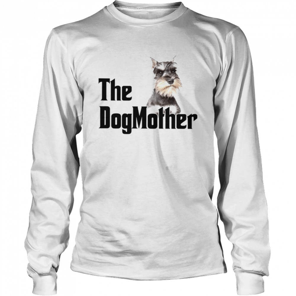 DogMother GREY Miniature Schnauzer T- Long Sleeved T-shirt