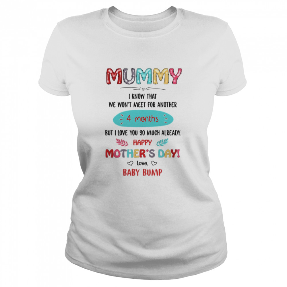 Mummy I Know That We Wont Meet For Another 4 Months Classic Women's T-shirt
