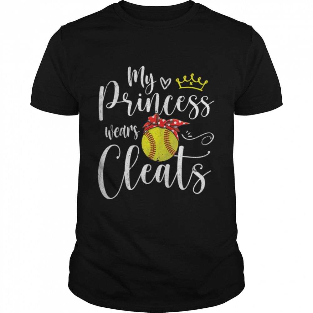 My Princess Wears Cleats Funny Baseball Softball Mothers Mom T- Classic Men's T-shirt