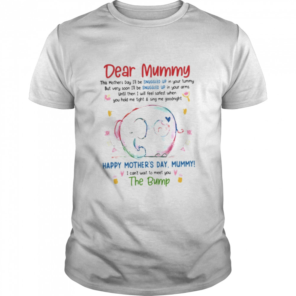 Snuggled Baby Elephant Mummy Mother's Day  Classic Men's T-shirt