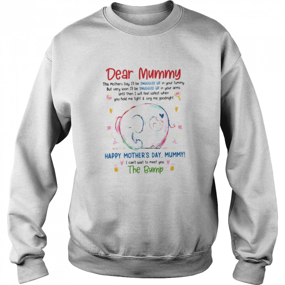 Snuggled Baby Elephant Mummy Mother's Day Unisex Sweatshirt