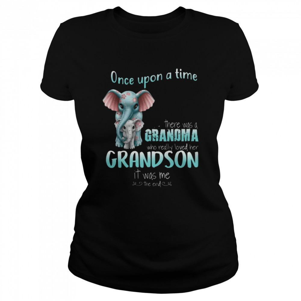 There was a grandma who loved grandson T- Classic Women's T-shirt