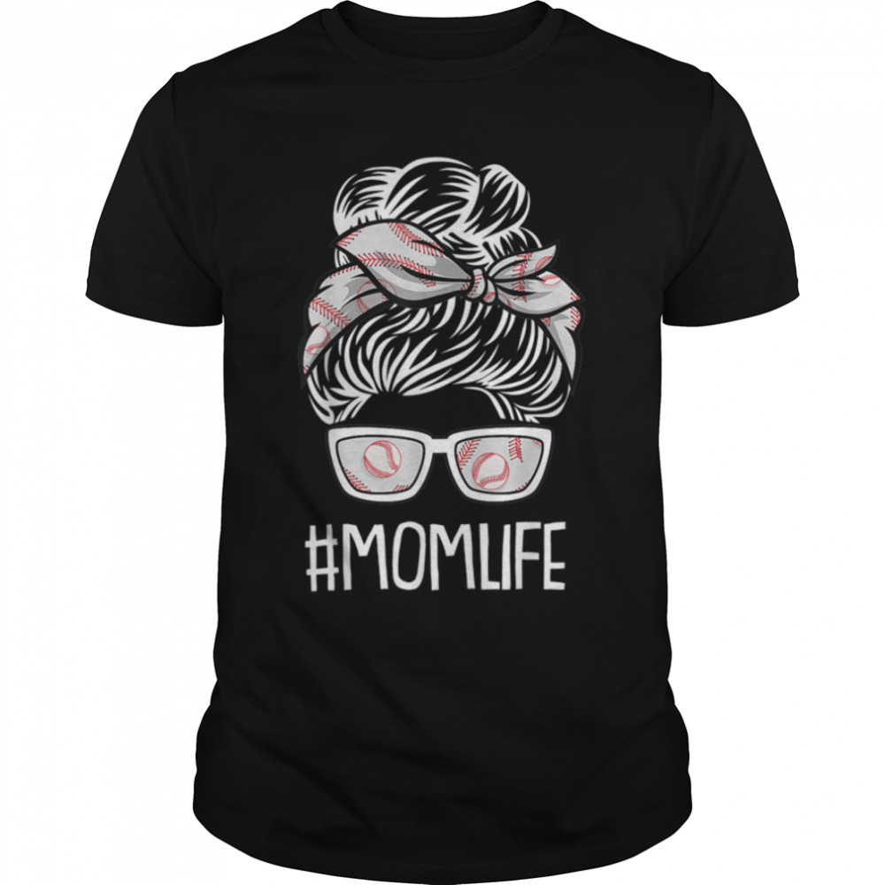 Womens Mom Life Mothers Day Baseball Sport Lover Mama Mommy T- Classic Men's T-shirt