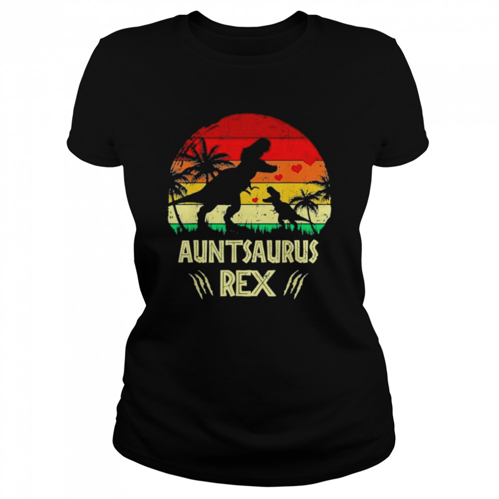 Vintage Auntsaurus Rex Dinosaur TRex Mothers Day shirt Classic Women's T-shirt