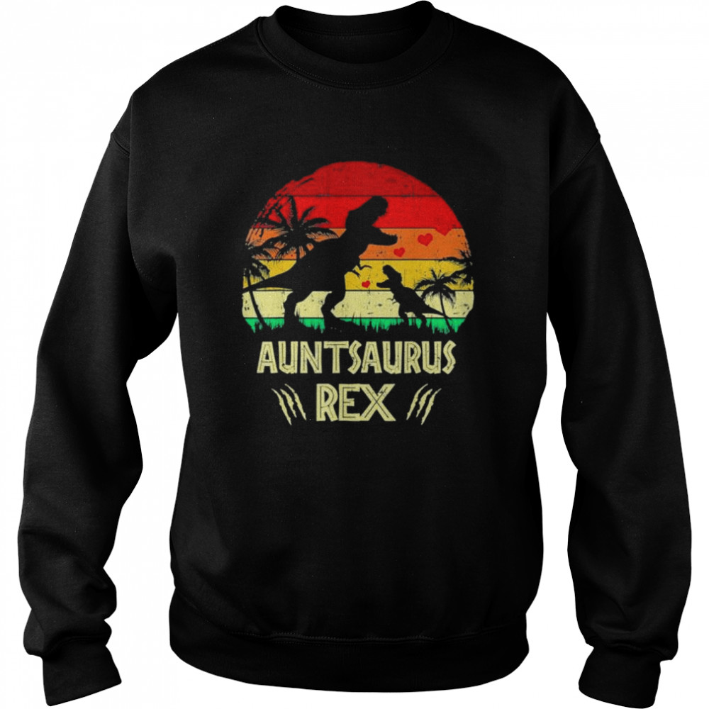 Vintage Auntsaurus Rex Dinosaur TRex Mothers Day shirt Unisex Sweatshirt