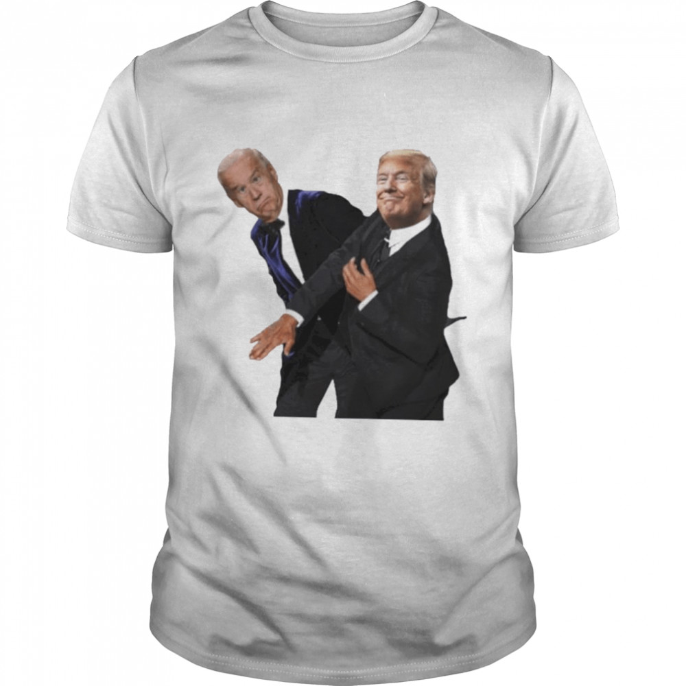 Trump slapped Biden mashup Will Smith slapped Chris Rock shirt Classic Men's T-shirt