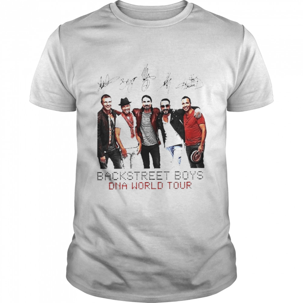Backstreet Boy Dna World Tour Signatures  Classic Men's T-shirt