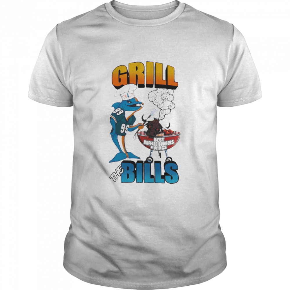 Miami Dolphins Buffalo Bills Fins 4 Life Grill The Bills Shirt