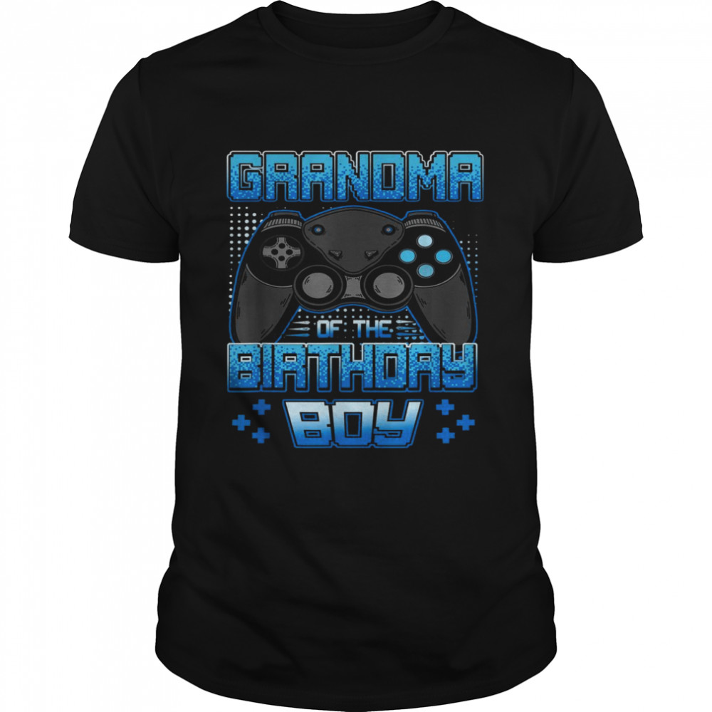 Grandma Of The Birthday Boy Matching Video Game Party Shirt