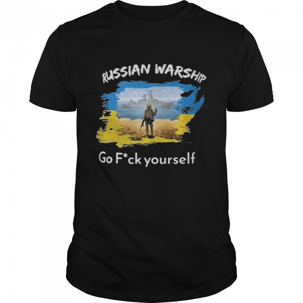 Russian Warship Go Fuck Yourself Stamp Flag Shirt