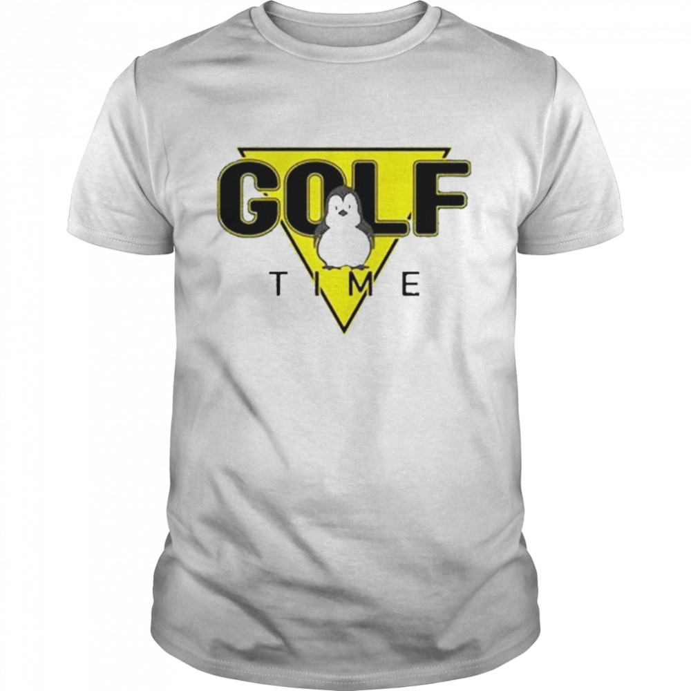 Trendy Penguin Golf Time Funny T-Shirt