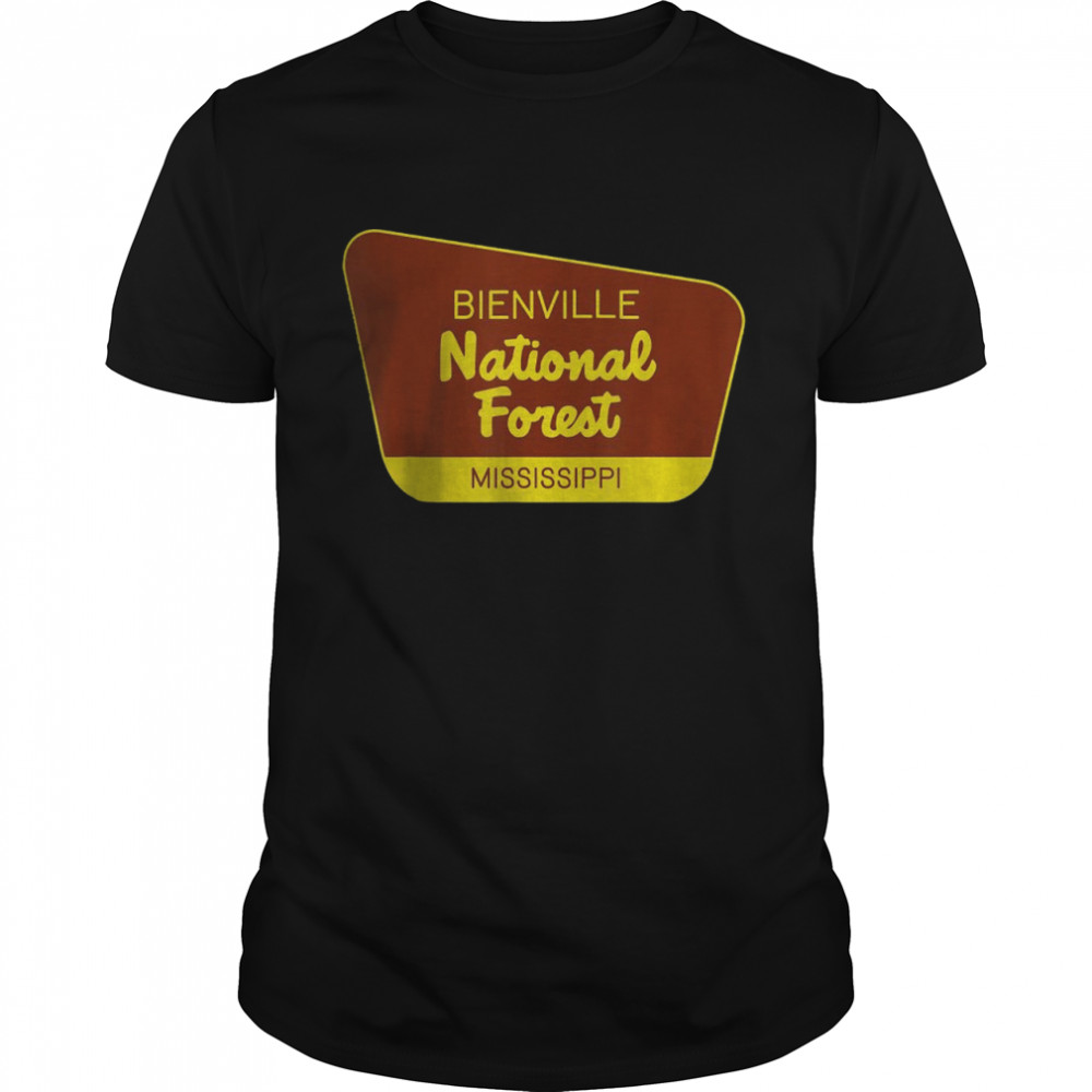 Bienville National Forest Mississippi Retro Sign T- Classic Men's T-shirt