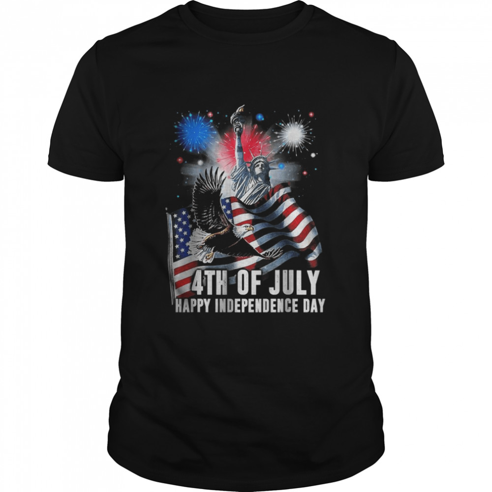 Eagle American Flag Happy Independence Day 4th Of July T- Classic Men's T-shirt