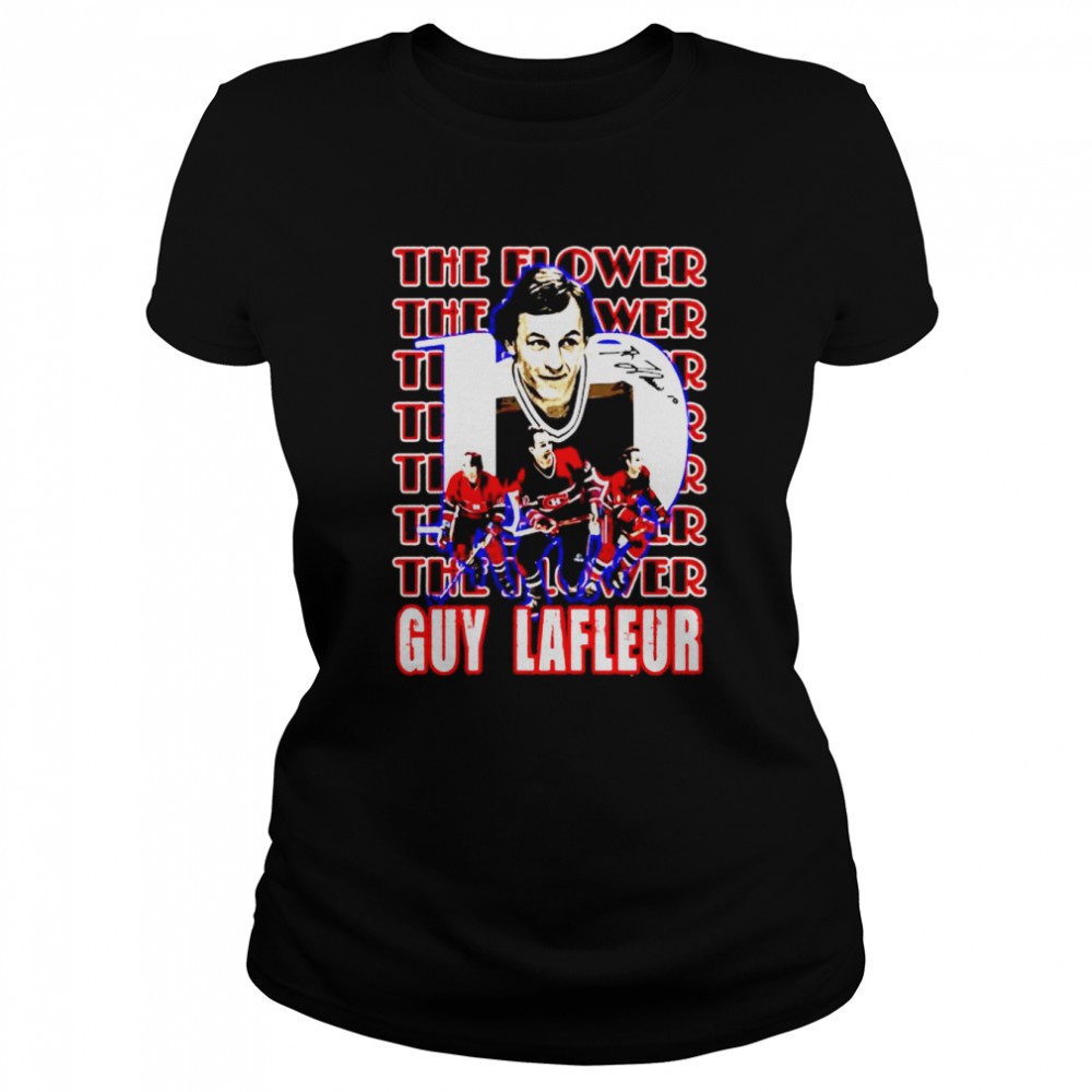 Guy Lafleur Hockey Player Le Démon Blond signature shirt Classic Women's T-shirt