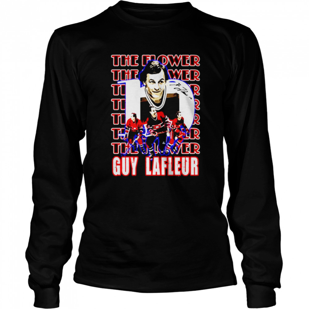 Guy Lafleur Hockey Player Le Démon Blond signature shirt Long Sleeved T-shirt