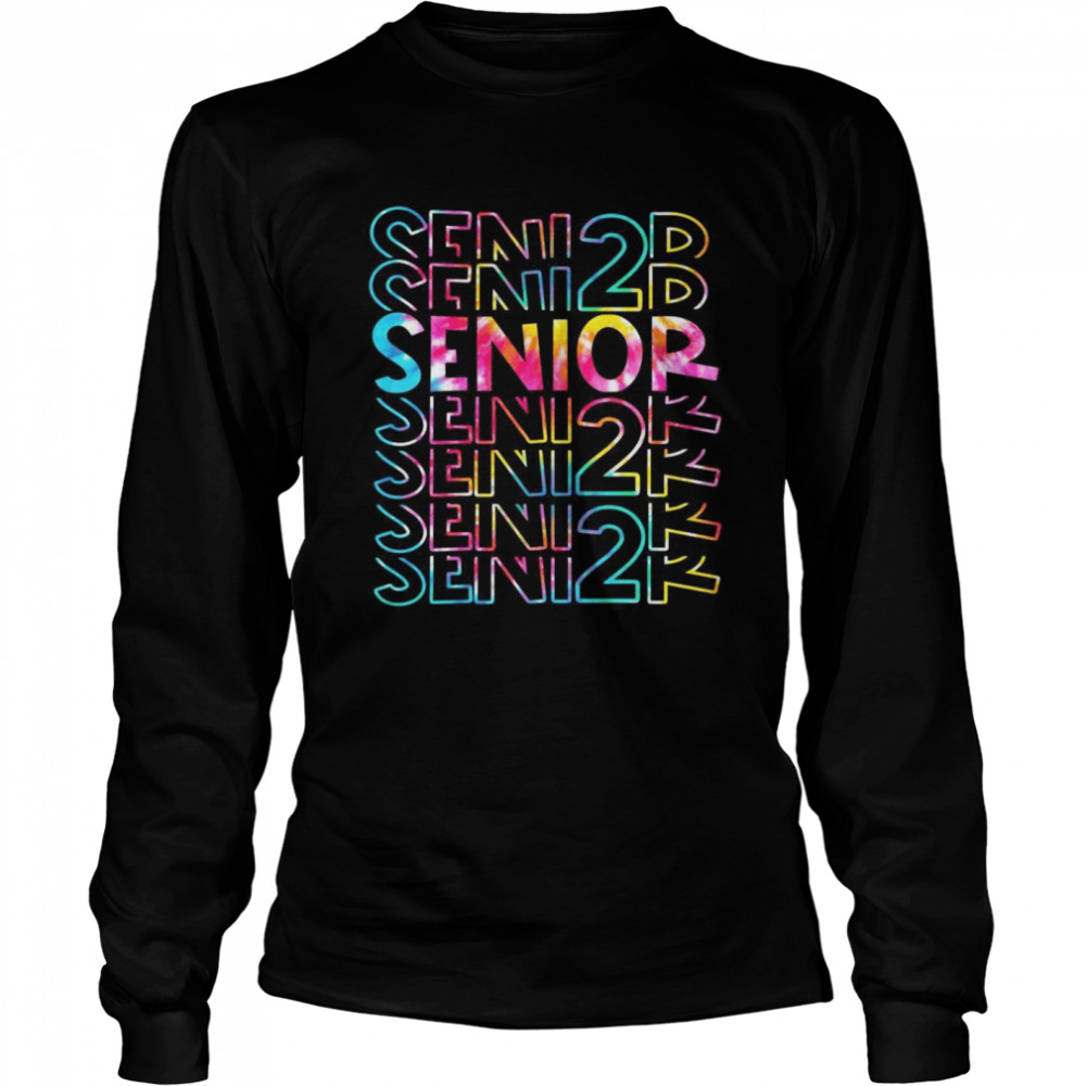 Tie Dye Senior Graduation Geschenk Männer Mädchen Klasse 2022 Senior Long Sleeved T-shirt