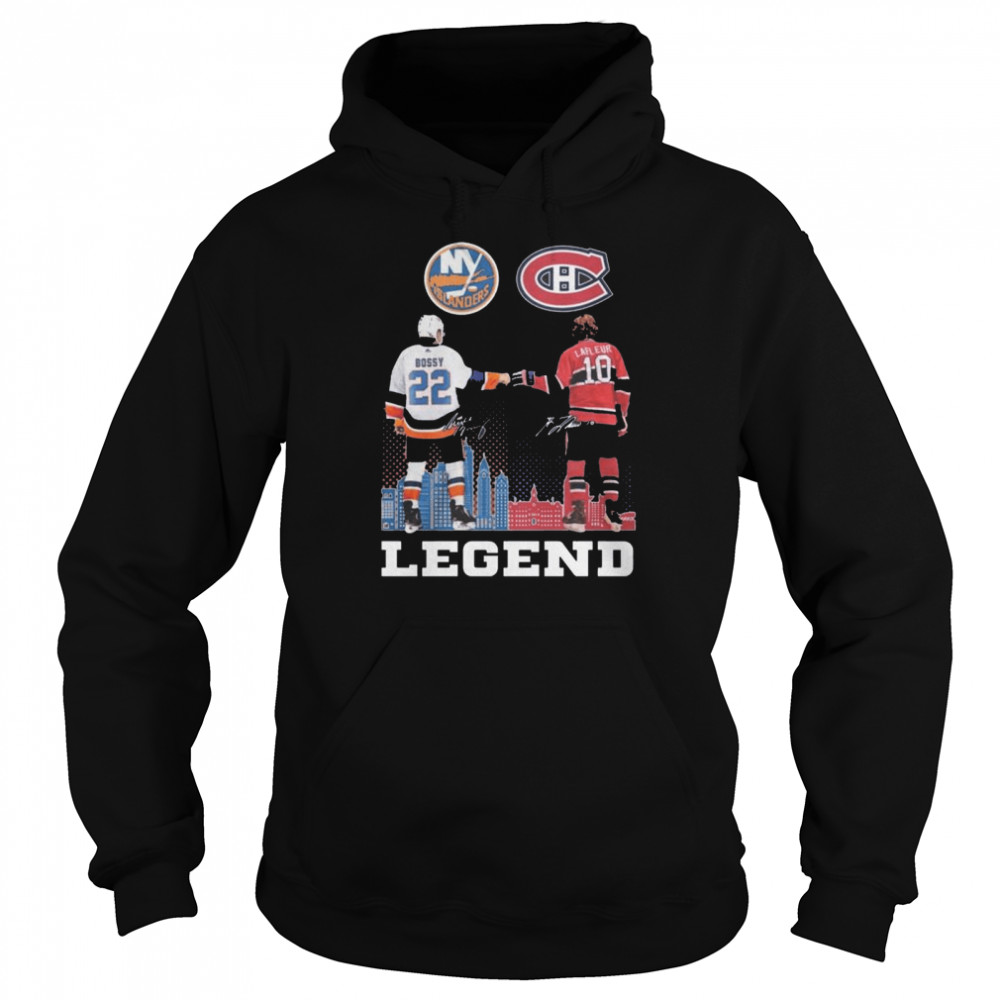 New York Islanders Bossy and Montreal Canadiens Lafleur legend signatures shirt Unisex Hoodie