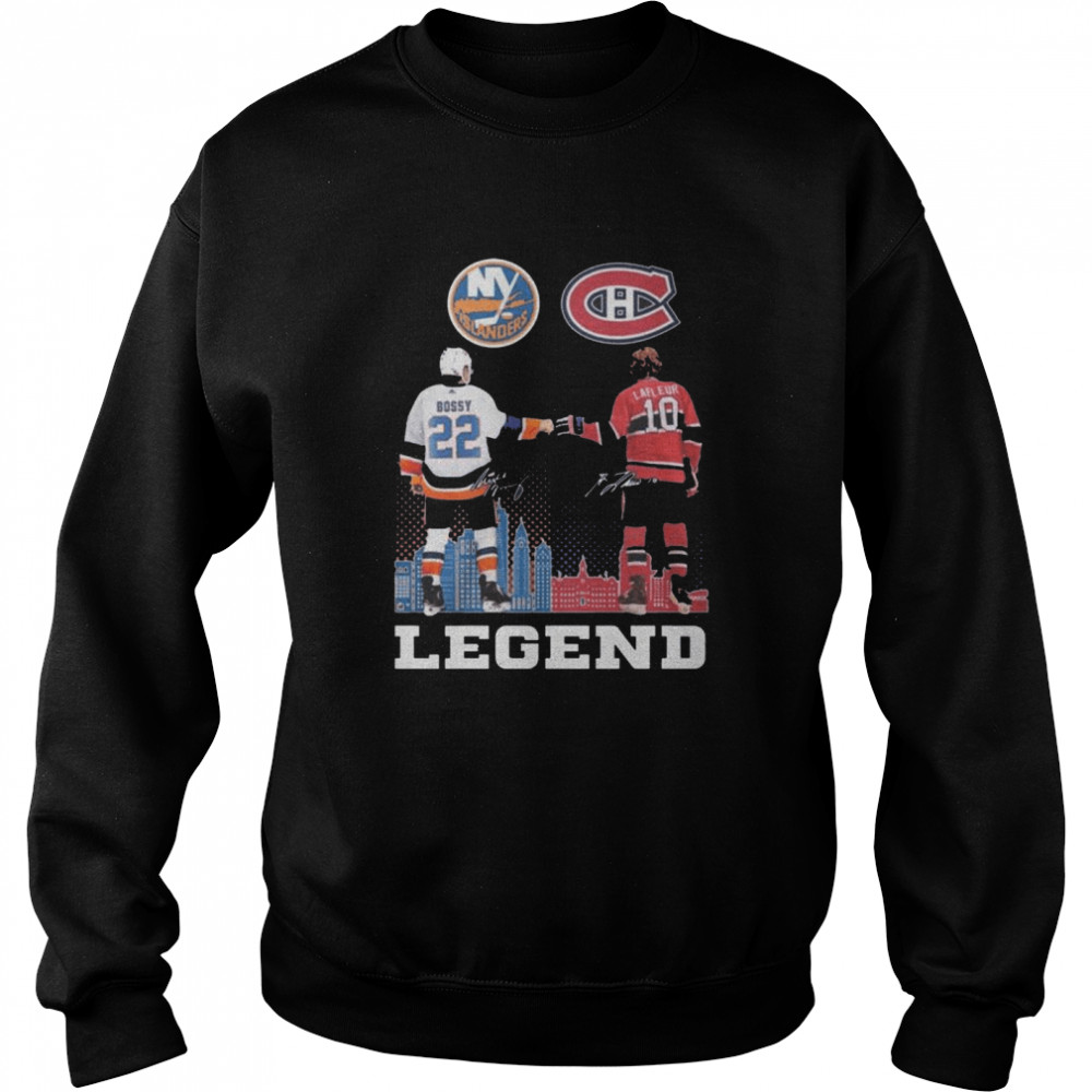 New York Islanders Bossy and Montreal Canadiens Lafleur legend signatures shirt Unisex Sweatshirt