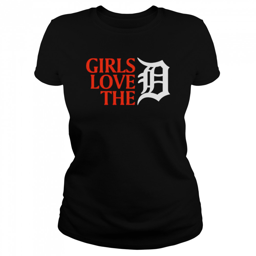 Detroit Tigers girls love the Detroit logo shirt, hoodie, sweater