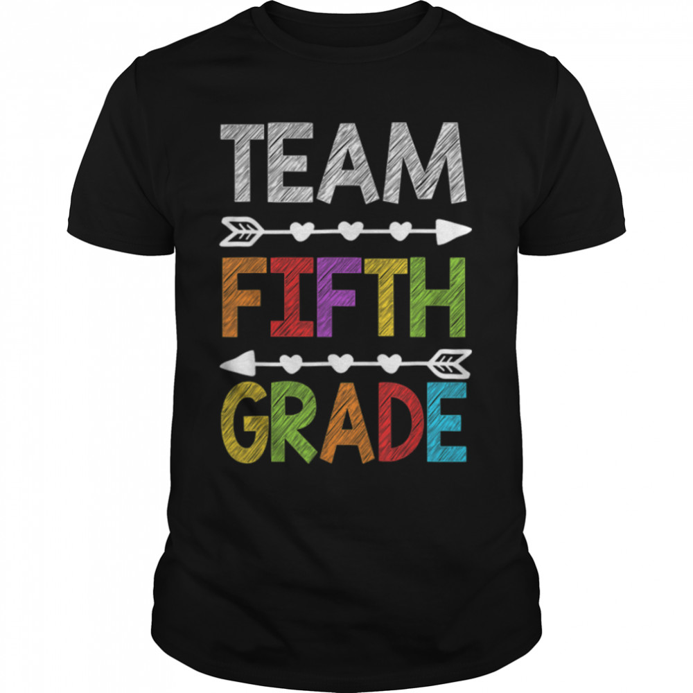 Team Fifth Grade Teacher Student Funny Back To School Gifts T- B0B1CZFJRN Classic Men's T-shirt