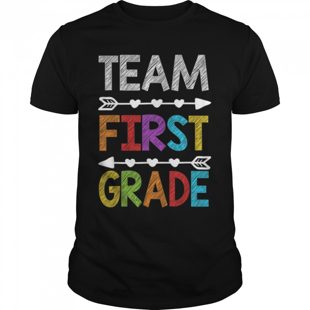 Team First Grade Teacher Student Funny Back To School Gifts T- B0B1CZ942G Classic Men's T-shirt
