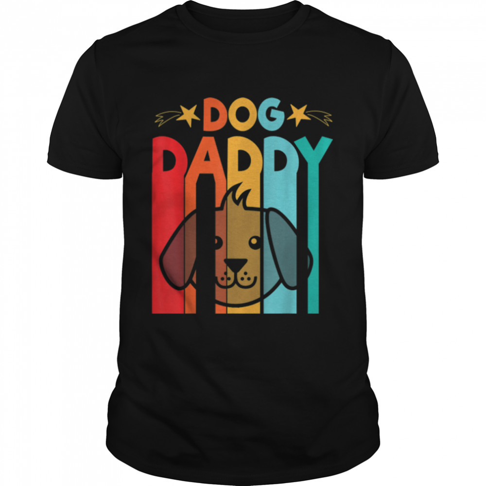 Dog Daddy Face Happy Father Day Dog Dad Papa Son Daughter T-Shirt B0B214WSXK
